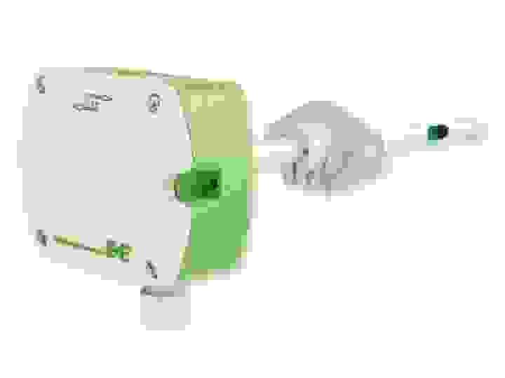 Der Kanalmessumformer EE850 misst den CO2‐ Gehalt, die Feuchte und die Temperatur in Lüftungskanälen.