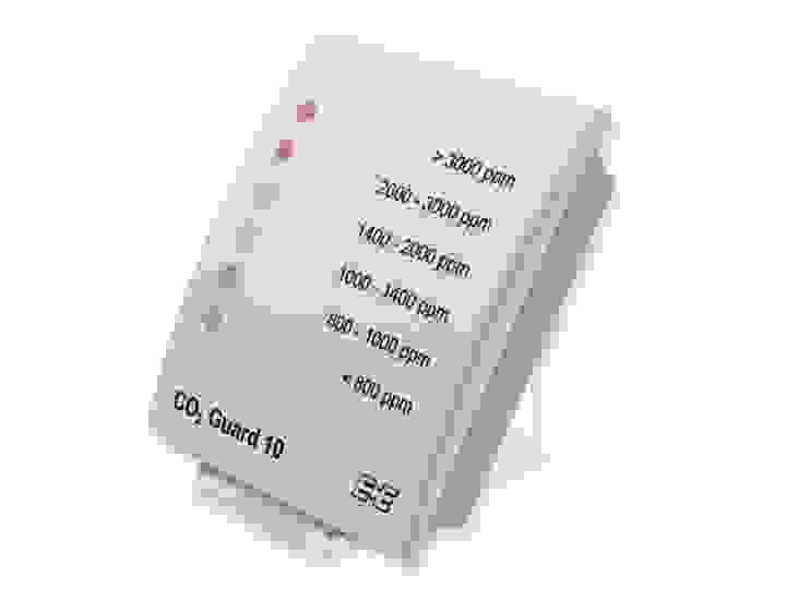 Der Messgerät unterstütz bei der Messung und Monitoring des CO2 Gehalts in Räumen.Eine Warnampel zeigt wenn ein CO2-Grenzwert erreicht ist.
