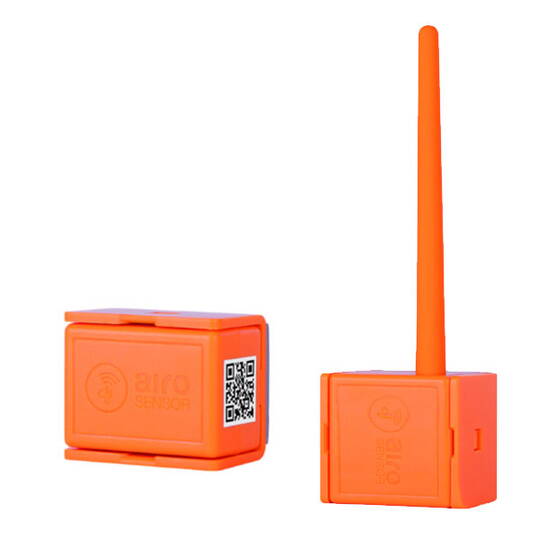 Funkdatenlogger von SenseAnywhere für Temperatur- und Bewegungsmessungen.