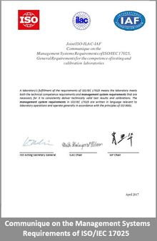 ISO / IEC 17025 ISO / IEC 17025