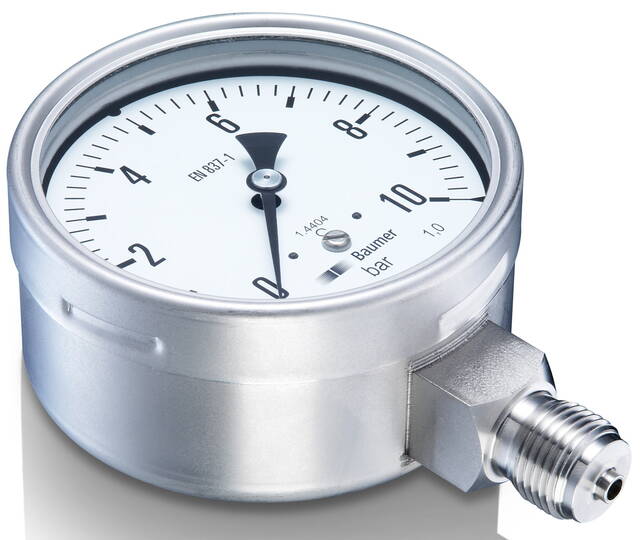 Rohrfeder Manometer MEX5 Industriemanometer MEX5 mit Dämpfungsflüssigkeit
