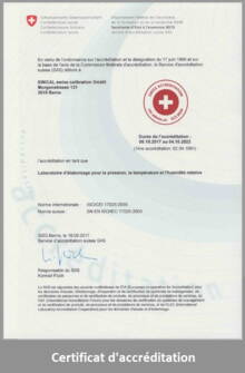 Certificat d'accréditation SCS accréditation SCS 0034